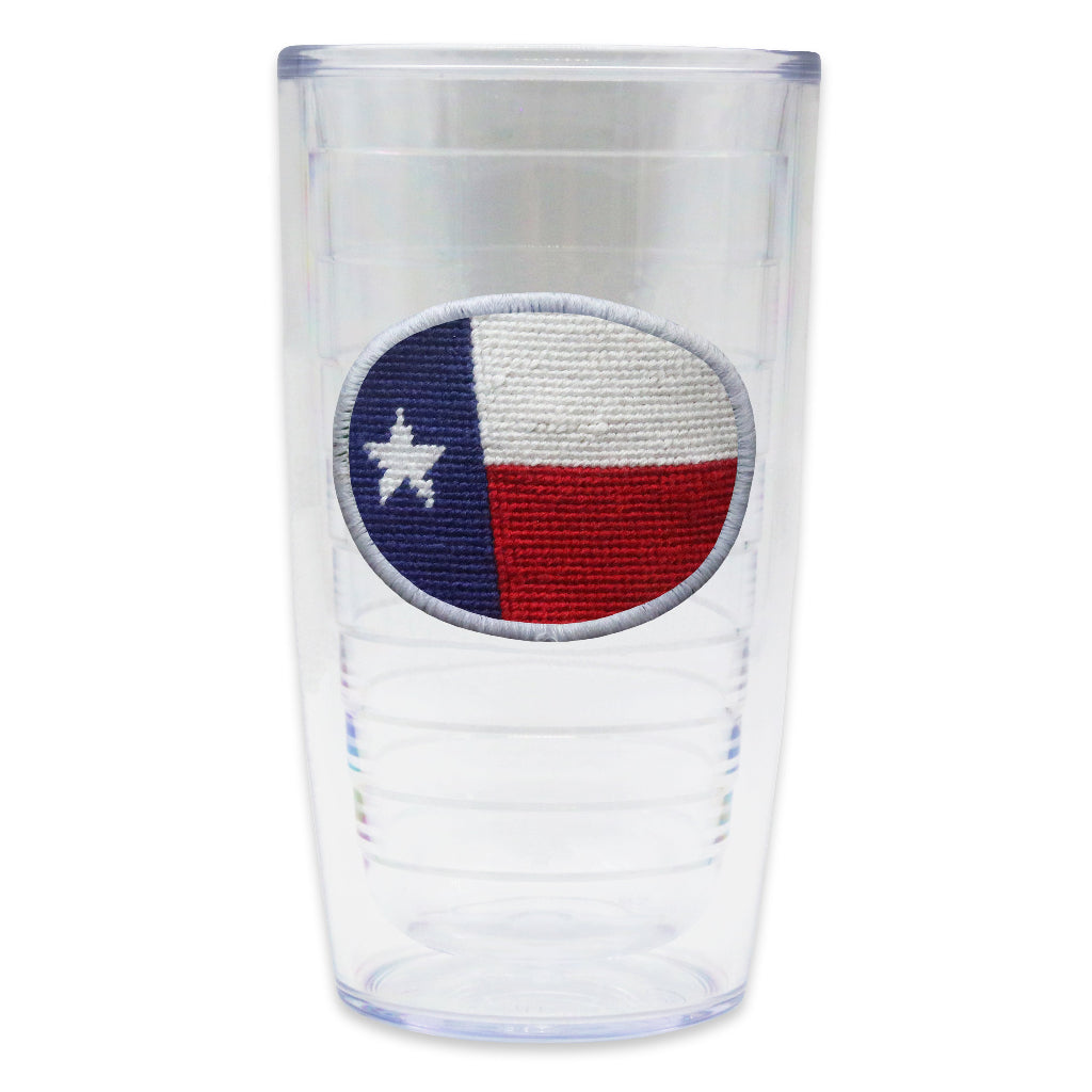 Big Texas Flag Needlepoint Tumbler by Smathers & Branson - Country Club Prep