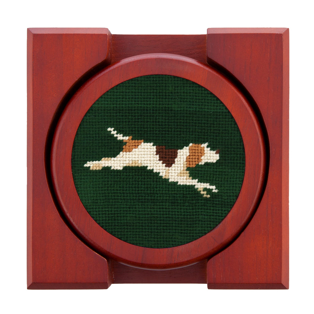 Fox Chase Needlepoint Coasters by Smathers & Branson - Country Club Prep