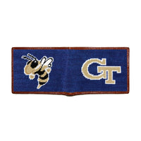 Georgia Tech Needlepoint Bi-Fold Wallet by Smathers & Branson - Country Club Prep