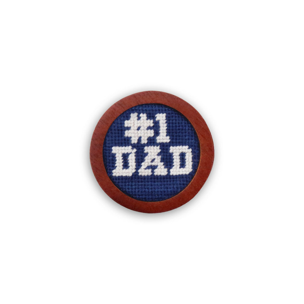 Number One Dad Needlepoint Golf Ball Marker by Smathers & Branson - Country Club Prep