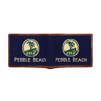 Pebble Beach Text Logo Needlepoint Bi-Fold Wallet by Smathers & Branson