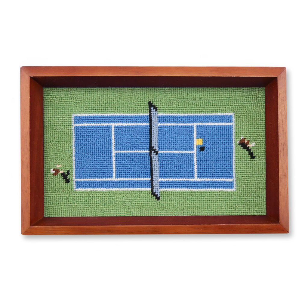 Tennis Overhead Needlepoint Valet Tray by Smathers & Branson - Country Club Prep