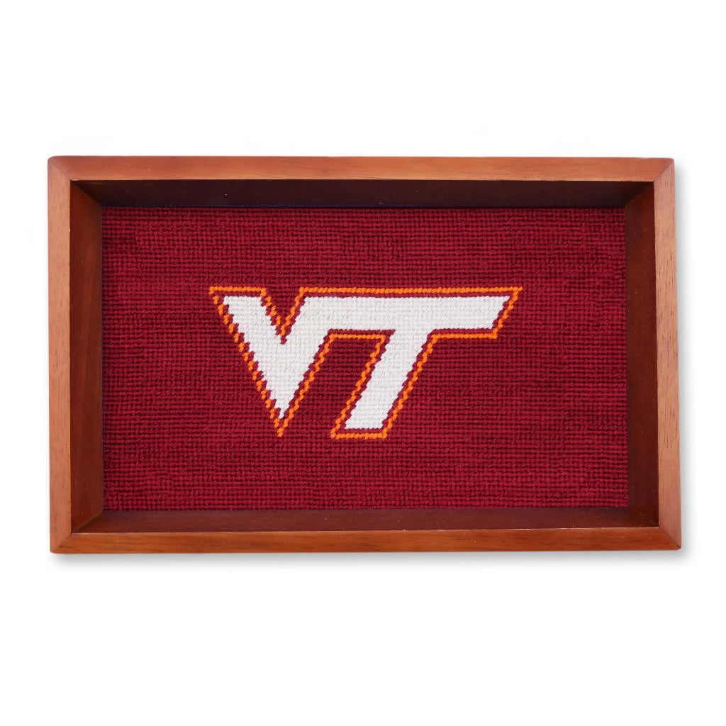 Virginia Tech Needlepoint Valet Tray by Smathers & Branson - Country Club Prep