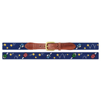 Wacky Pickleball Needlepoint Belt by Smathers & Branson - Country Club Prep