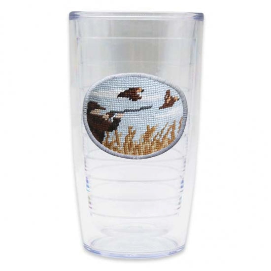 Upland Shoot Needlepoint Tumbler by Smathers & Branson - Country Club Prep