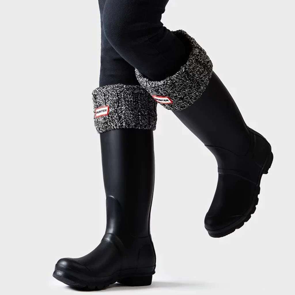 Hunter Original Stitch Cable Knitted Cuff Tall Boot Socks Free