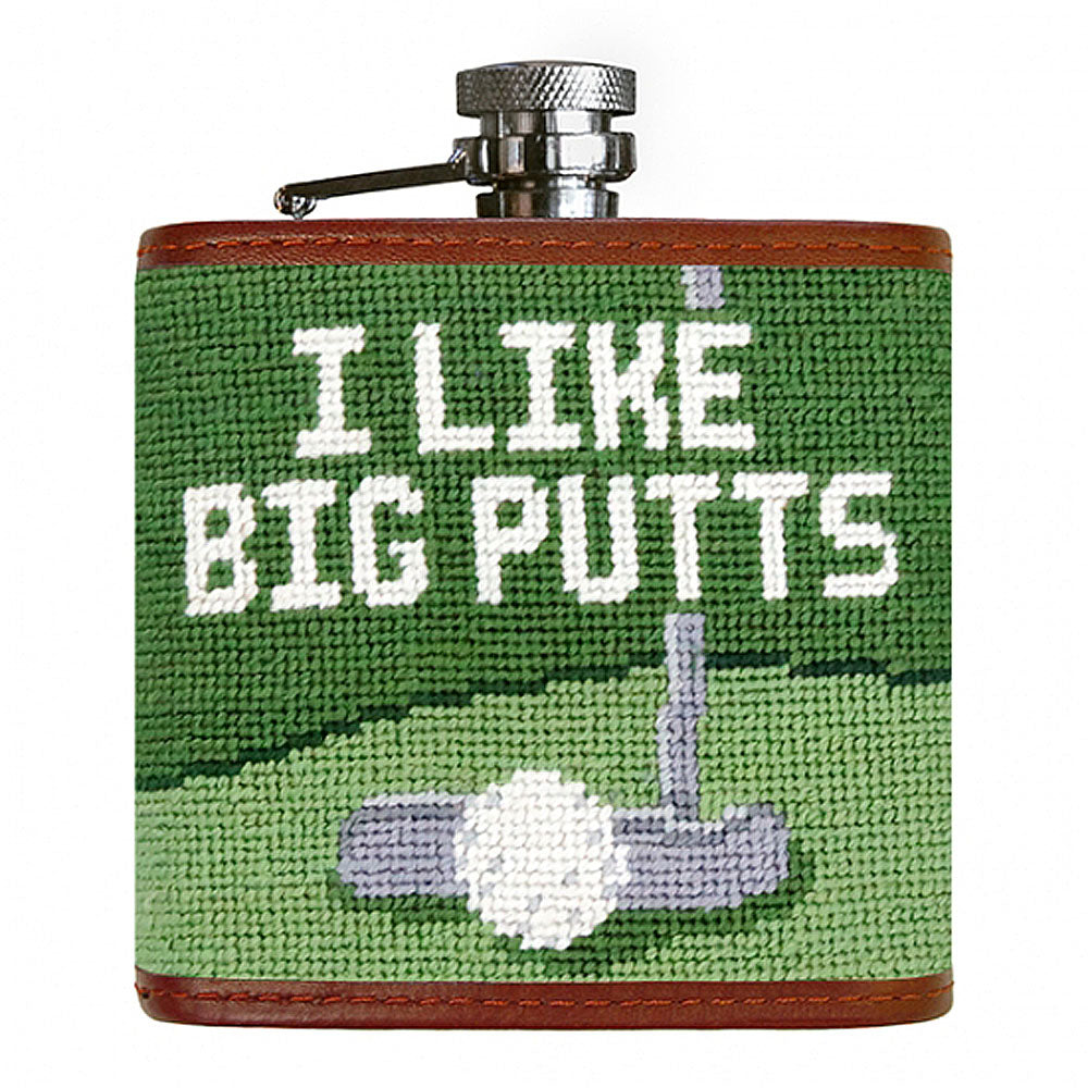 Big Putts Needlepoint Flask by Smathers & Branson - Country Club Prep