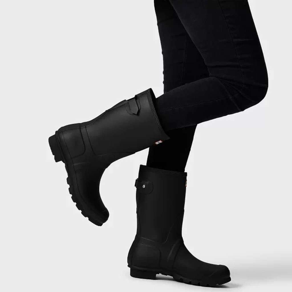 Black Hunter Rain Boots Hunter Women's Original Short Back