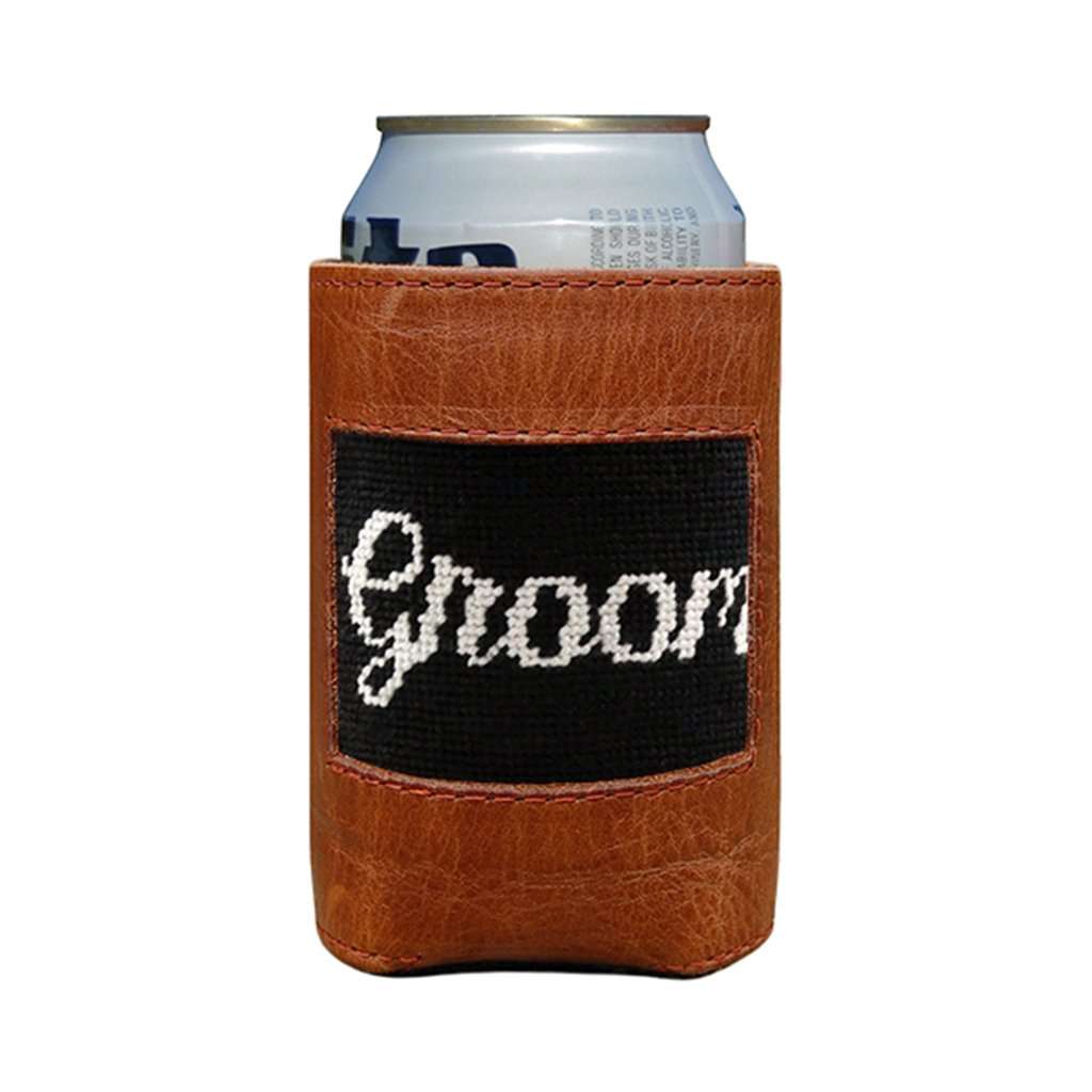 Groom Needlepoint Can Cooler by Smathers & Branson - Country Club Prep