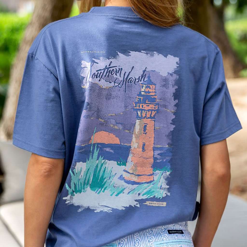 Southern Horizons - Lighthouse Tee by Southern Marsh - Country Club Prep