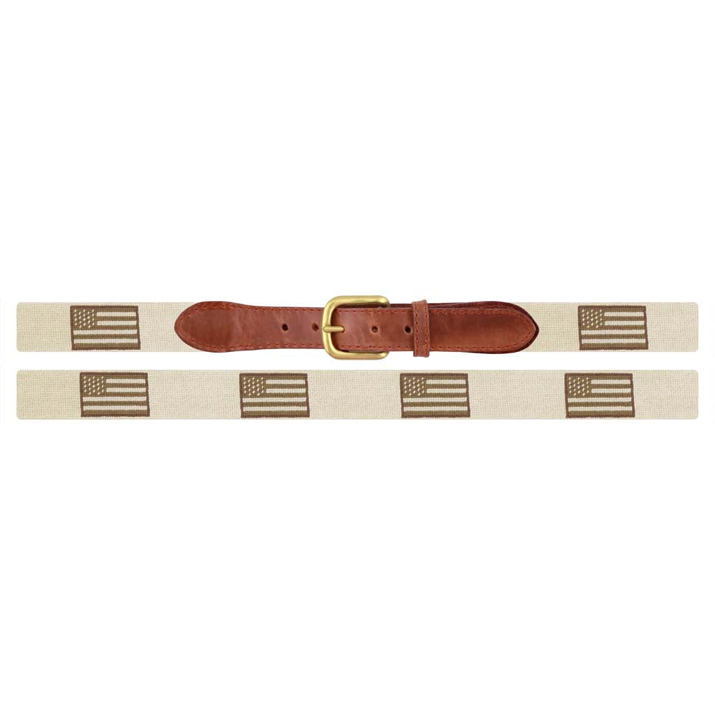Armed Forces Flag Needlepoint Belt by Smathers & Branson - Country Club Prep