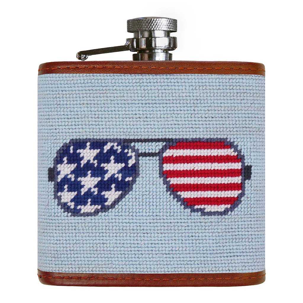 American Aviators Needlepoint Flask by Smathers & Branson - Country Club Prep