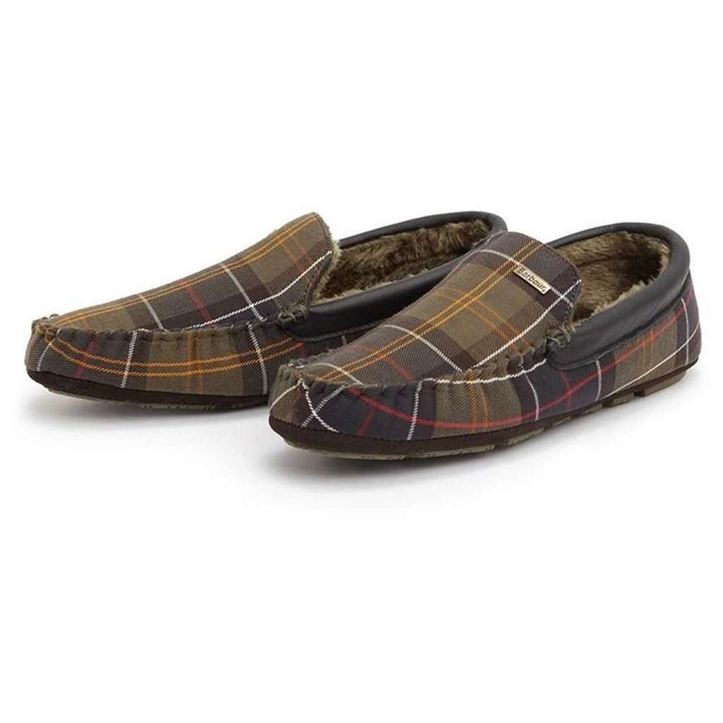 Barbour Monty Moccasin Slippers in Classic Tartan – Country  display picture 2