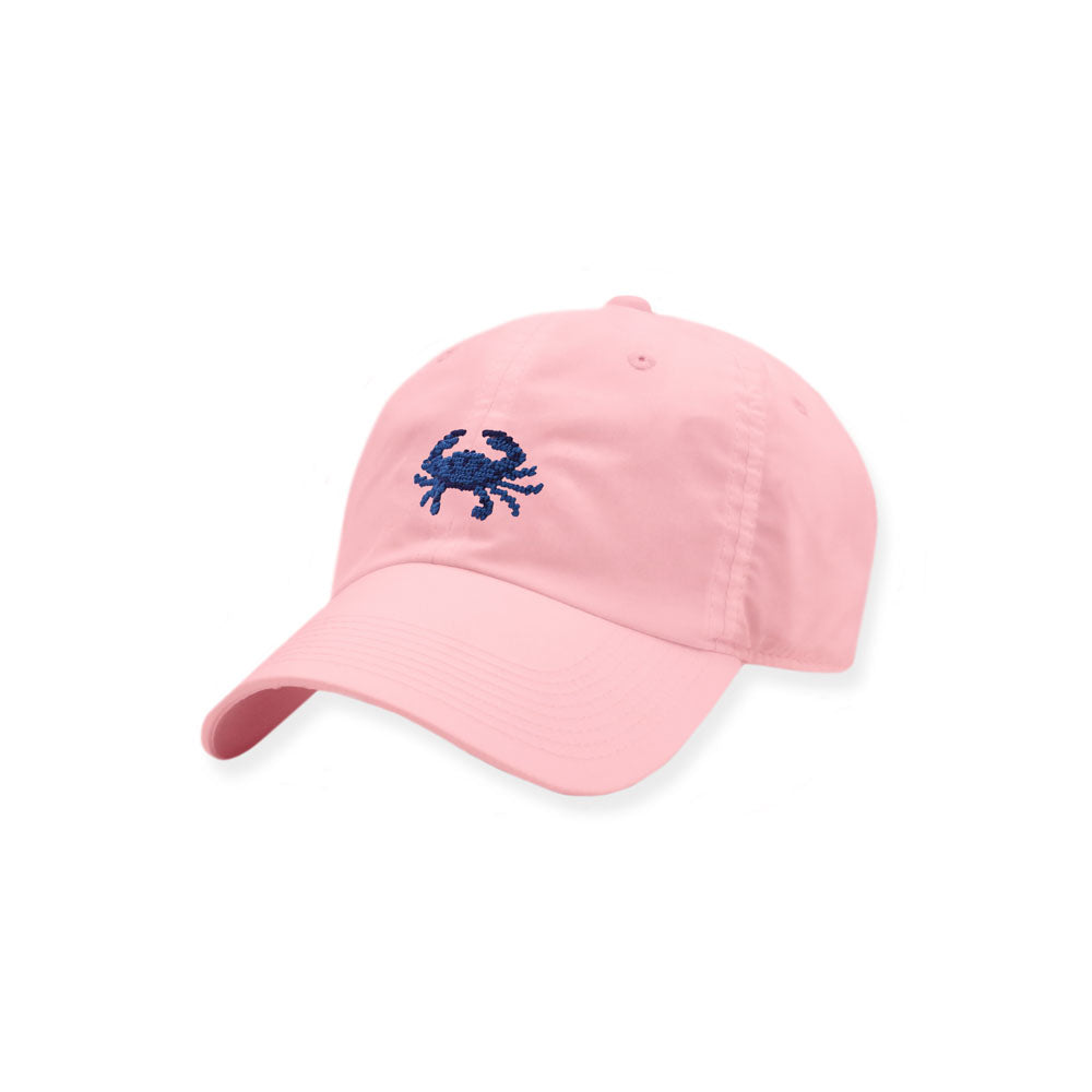 Blue Crab Performance Hat in Cherry Blossom by Smathers & Branson - Country Club Prep