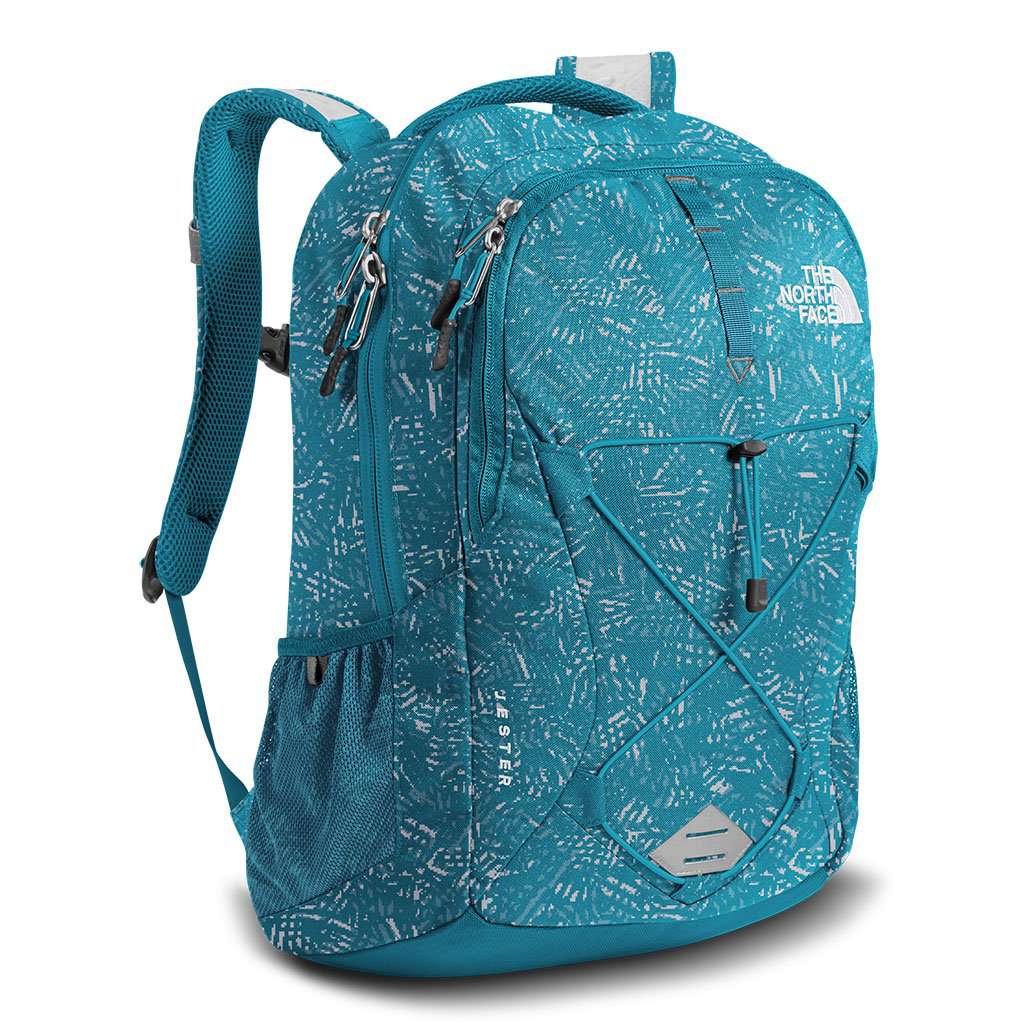 north face backpack print Women's Jester Backpack in Algiers Blue Leaf Print by The North Face Algiers Blue Leaf Print