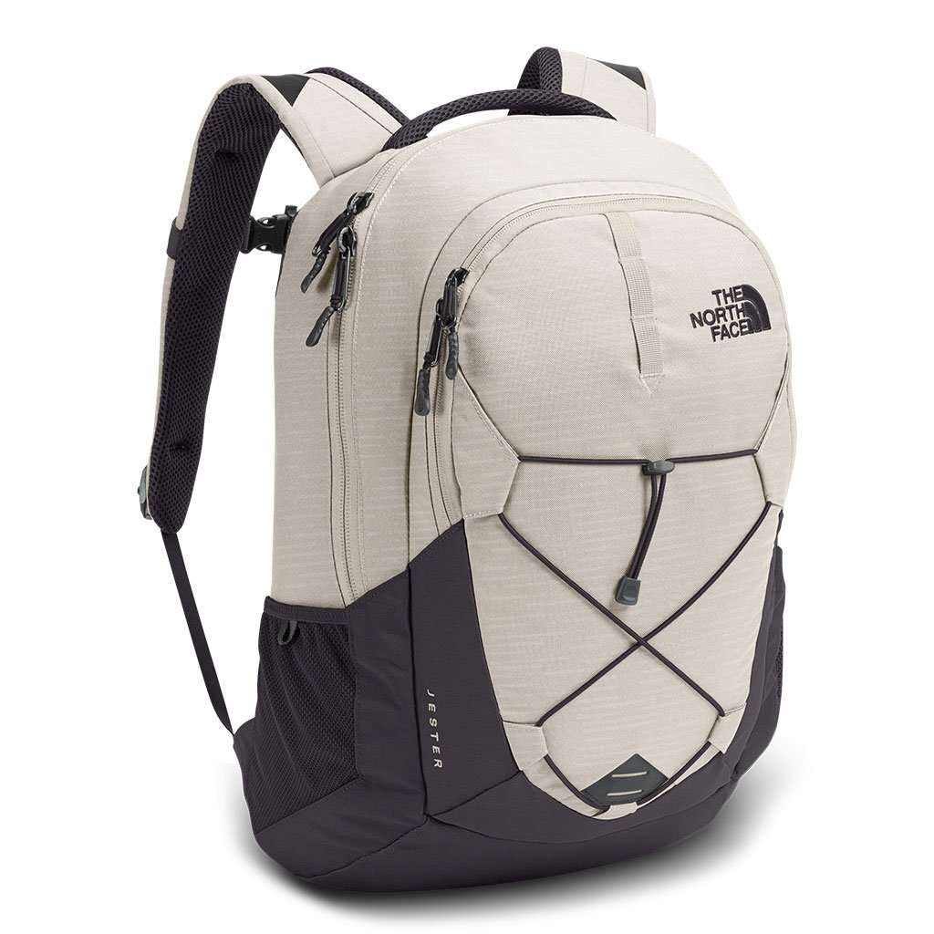 The North Face Jester Backpack in Ivory Heather Country Club Prep The North Face Jester Backpack in Ivory Heather Country Club Prep