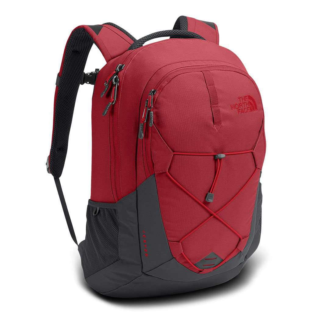 The North Face Jester Backpack in Rage Red & Asphalt Grey – Country Club Prep The North Face Jester Backpack in Rage Red & Asphalt Grey – Country Club Prep