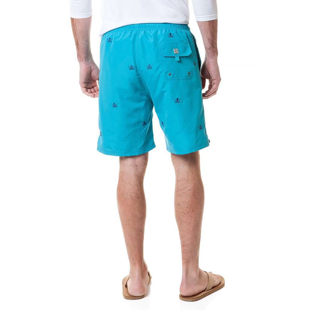 Sandbar Swimsuit with Embroidered Calico Jack by Castaway Clothing - Country Club Prep