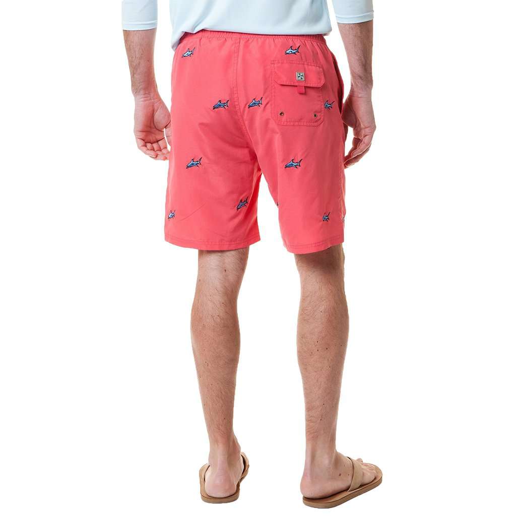 Sandbar Swimsuit with Embroidered Sharks by Castaway Clothing - Country Club Prep