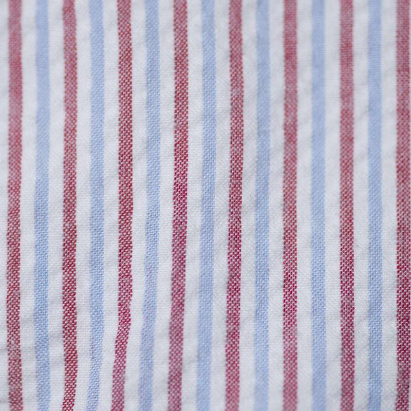 Sailing Short in Red, White & Blue Seersucker by Castaway Clothing - Country Club Prep