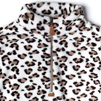 Oslo Leopard Fleece Pullover by Nordic Fleece - Country Club Prep