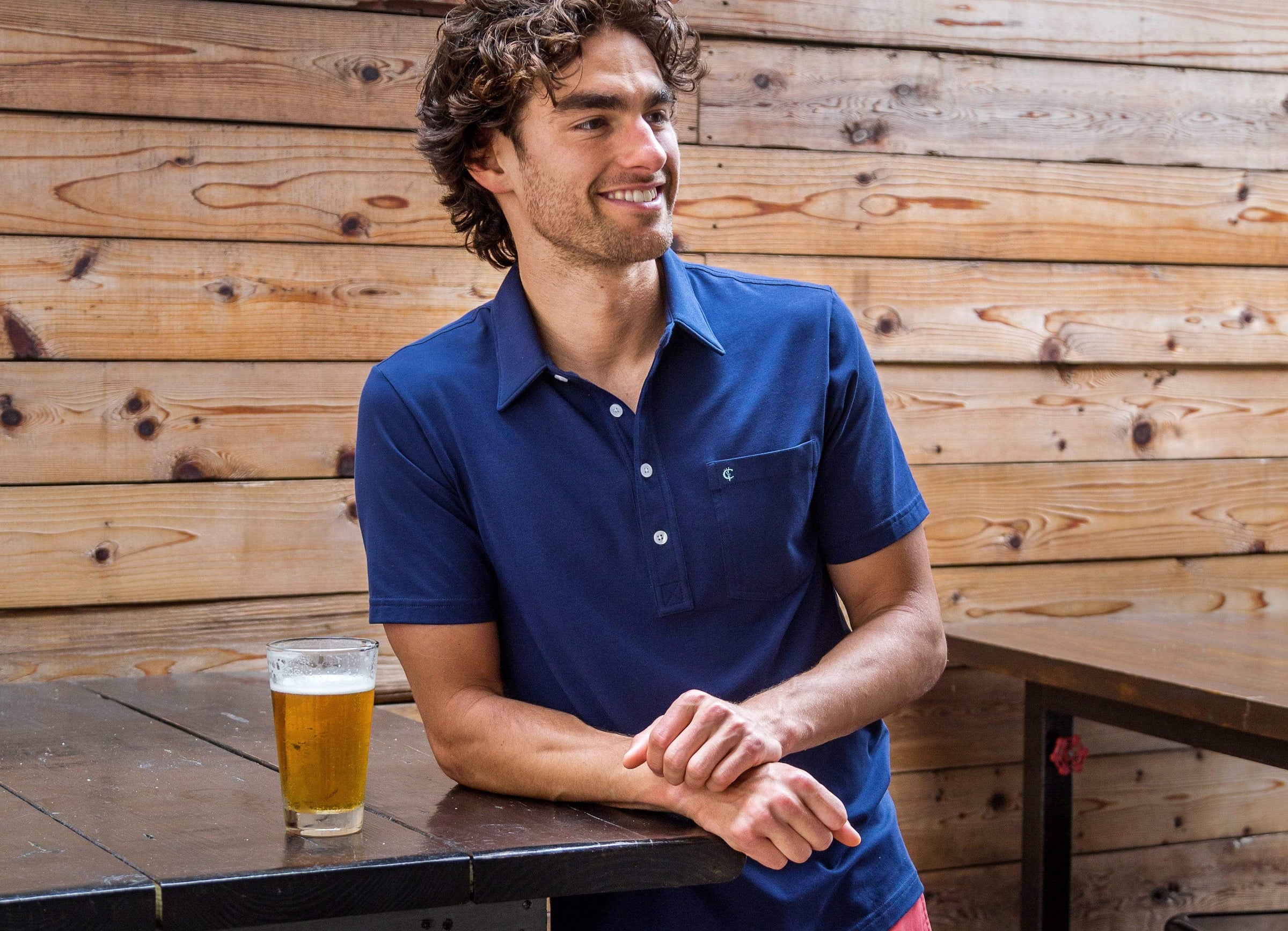 Top-Shelf Players Shirt in Navy Blue by Criquet - Country Club Prep