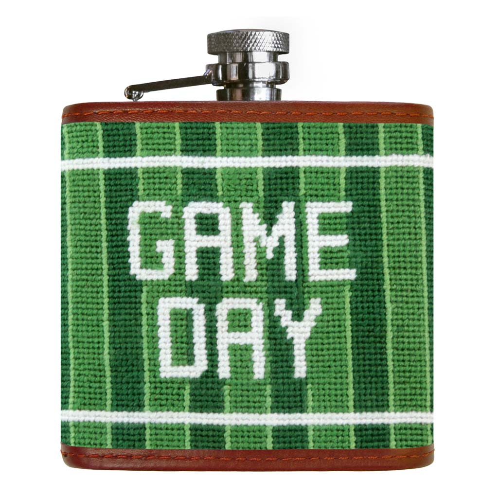 Game Day Needlepoint Flask by Smathers & Branson - Country Club Prep
