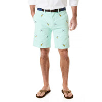 Stretch Twill Cisco Short with Embroidered Golf Clubs & Bag by Castaway Clothing - Country Club Prep