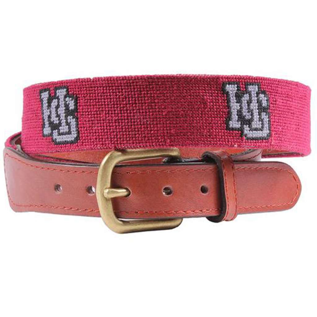 Charleston Scene Needlepoint Belt - Hand-Stitched Cotton Belt With Brass Buckle (1.25" Width)