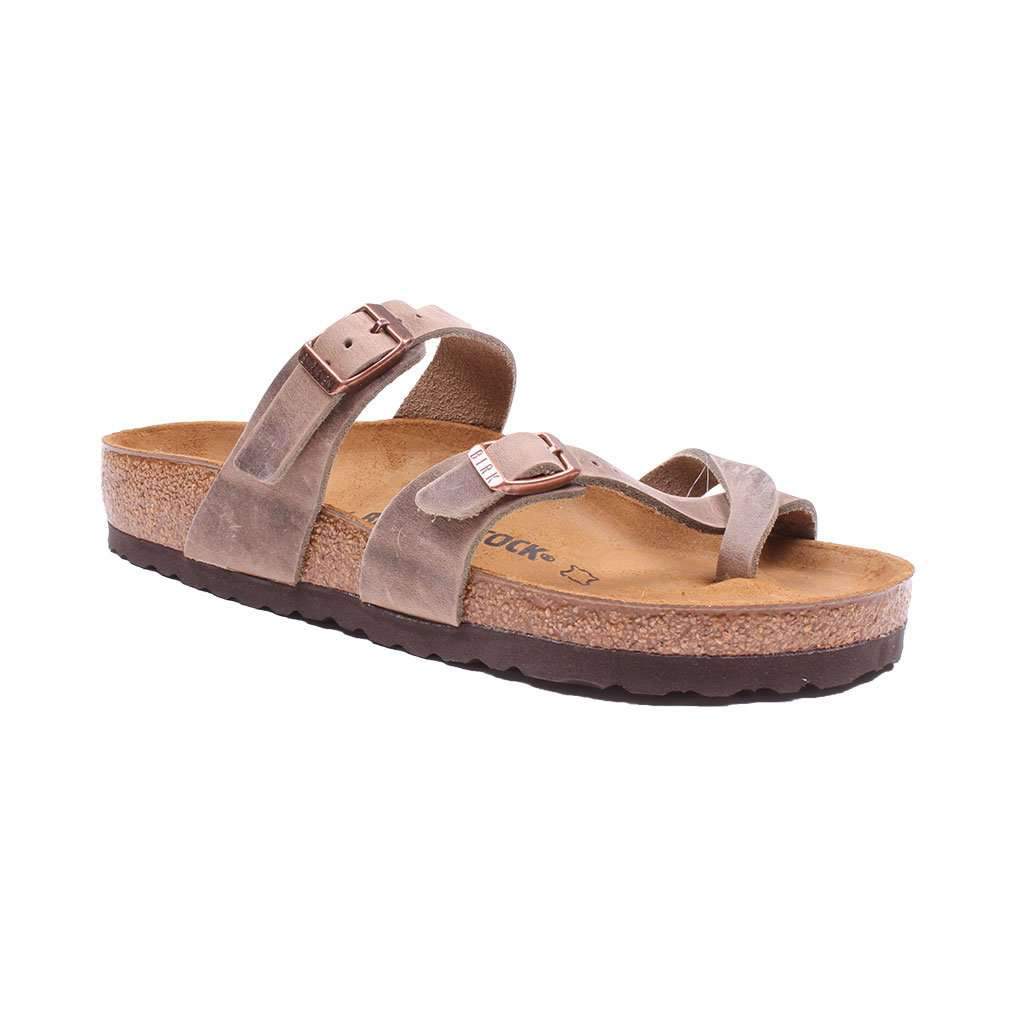 Women's Mayari Sandal in Tobacco Oiled Leather by Birkenstock US 6 / UK 37