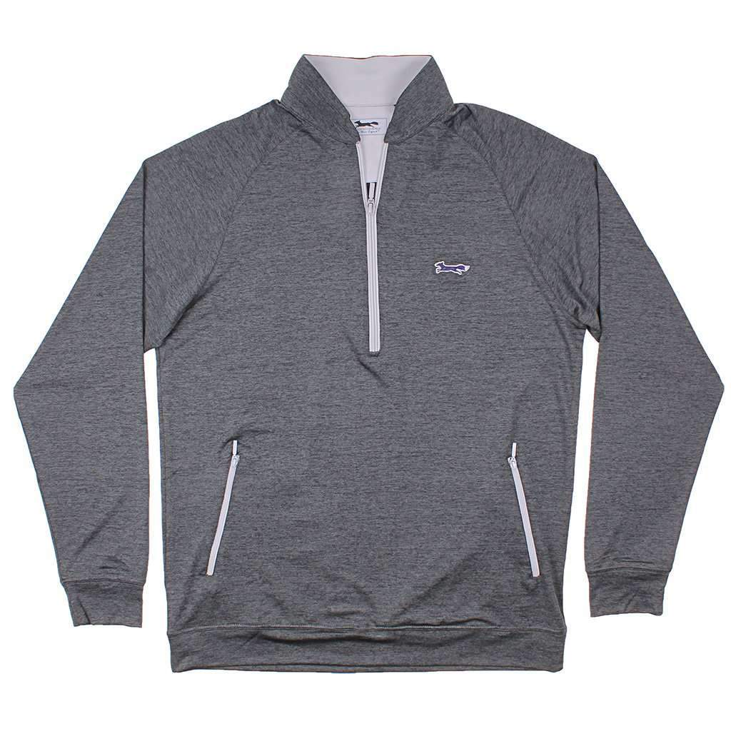 Longshanks 1/4 Performance Pullover in Charcoal by Country Club Prep - Country Club Prep