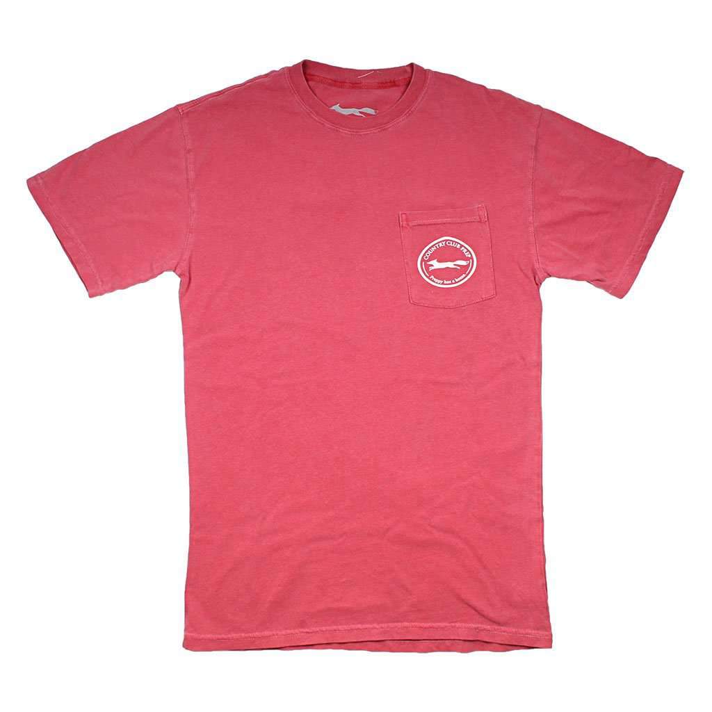Whiskey Flag Tee in Crimson by Country Club Prep - Country Club Prep