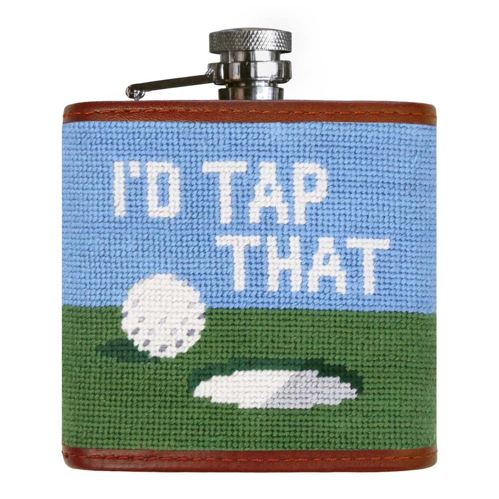 I'd Tap That Needlepoint Flask by Smathers & Branson - Country Club Prep