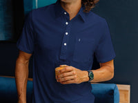 Top-Shelf Players Shirt in Navy Blue by Criquet - Country Club Prep
