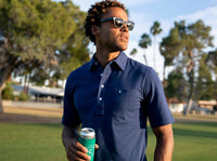 Top-Shelf Players Shirt in Navy Blue by Criquet - Country Club Prep