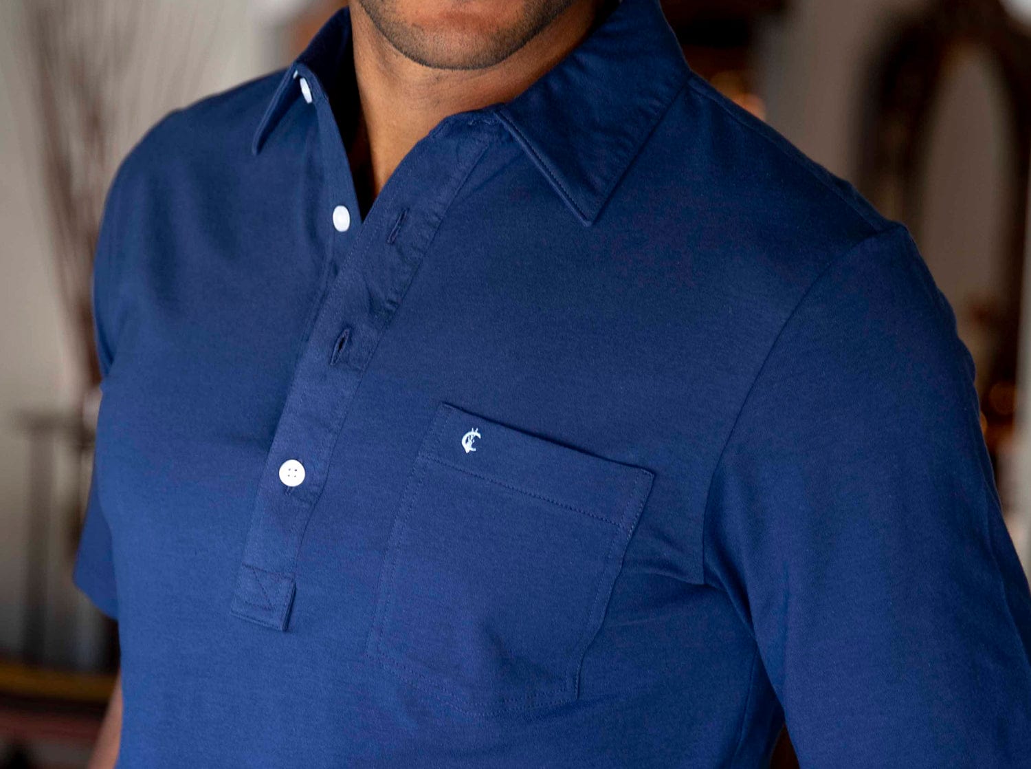 Top-Shelf Players Shirt in Navy Blue by Criquet - Country Club Prep