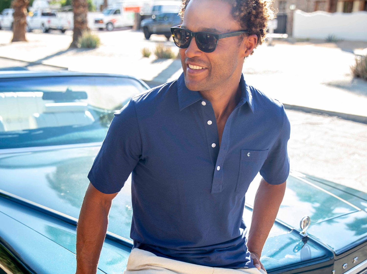 Top-Shelf Players Shirt in Navy Blue by Criquet - Country Club Prep