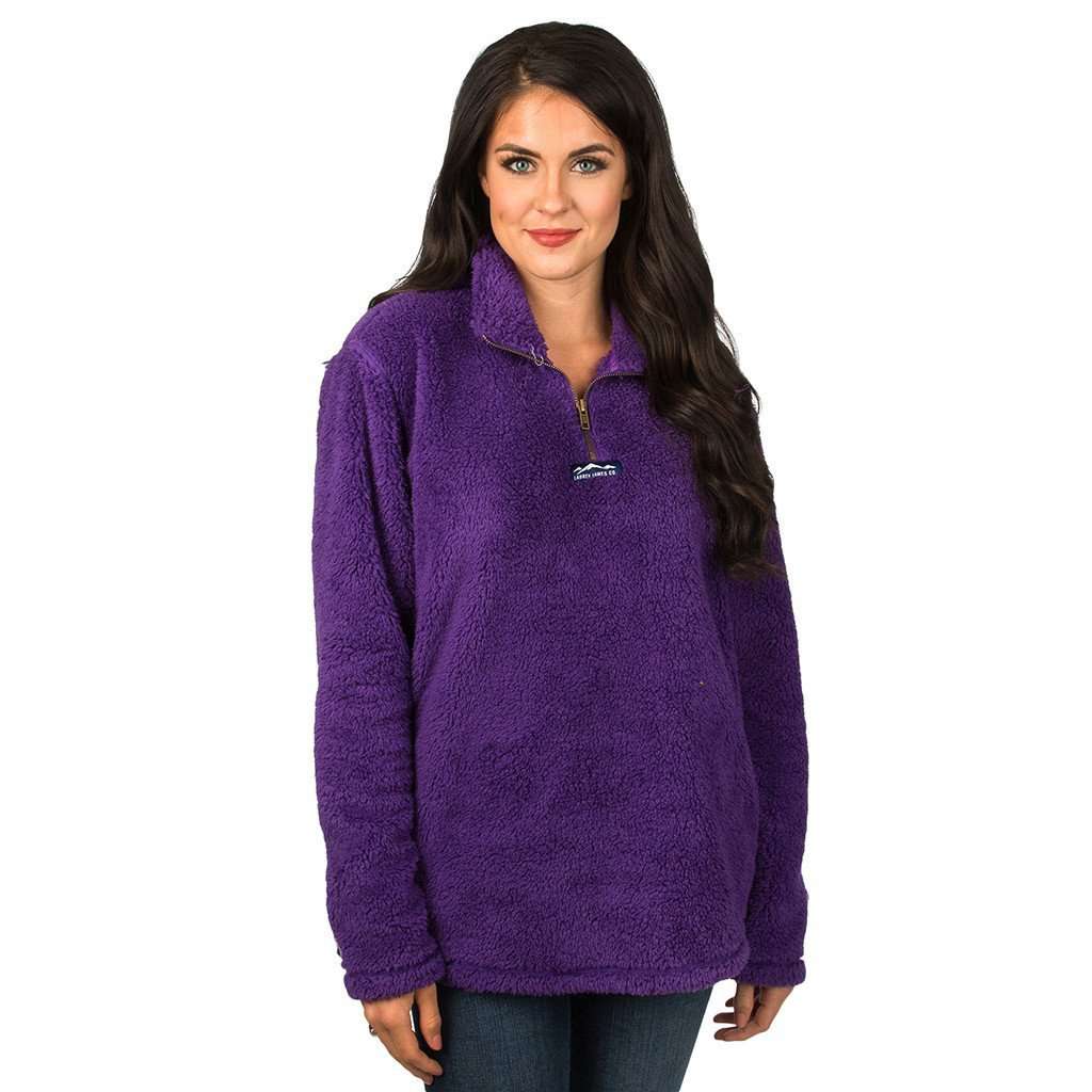 Linden Sherpa Pullover in Purple by Lauren James