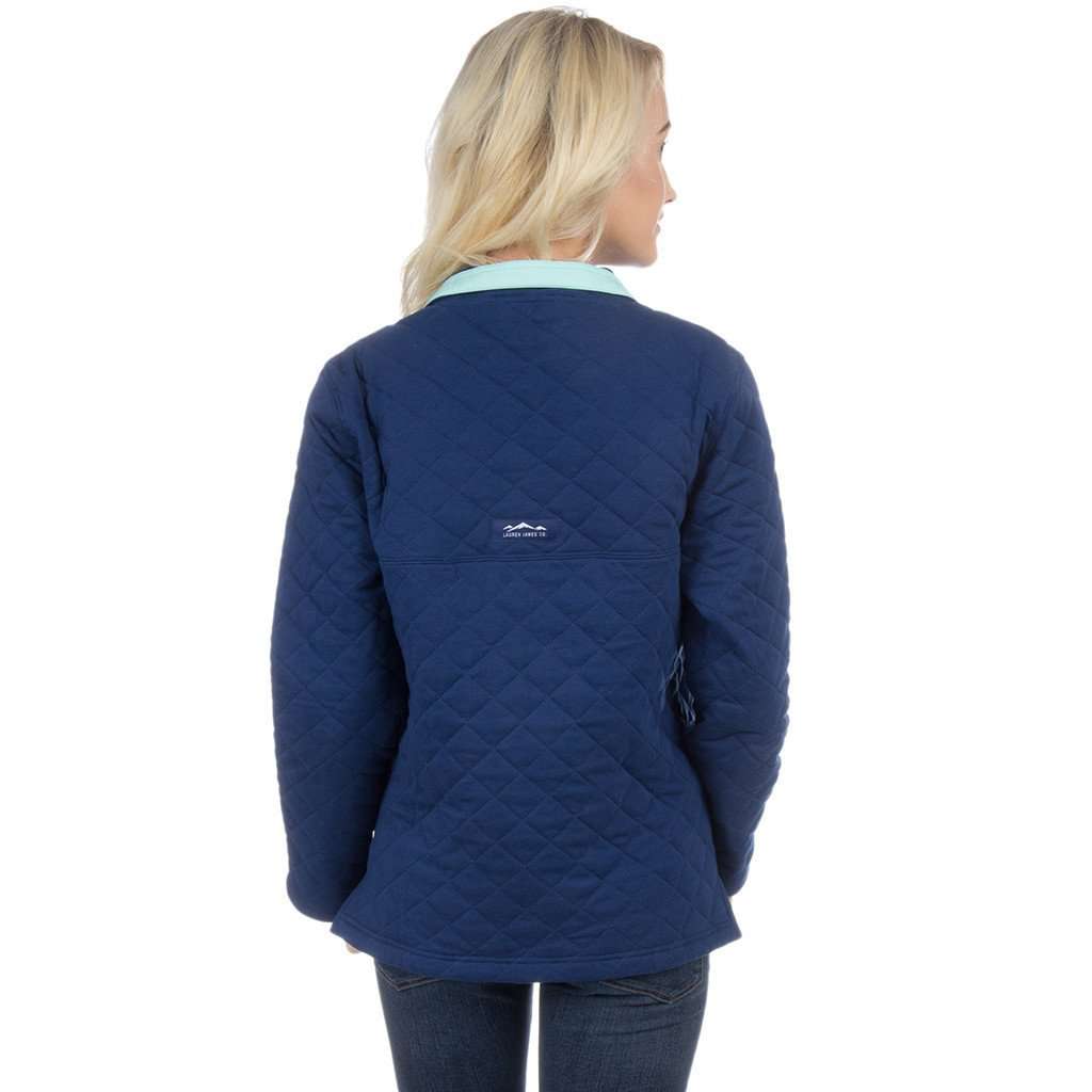 The Lawson Quilted Pullover in Estate Blue by Lauren James - Country Club Prep