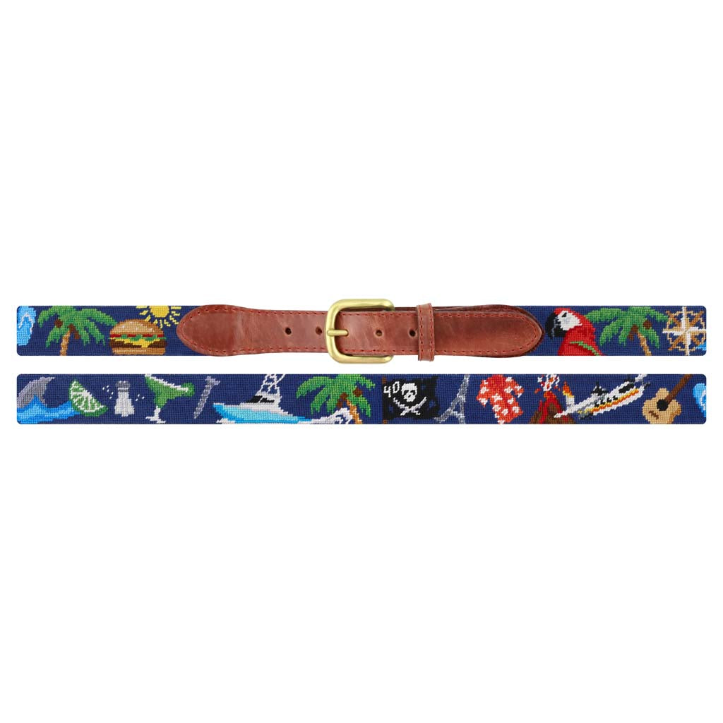 Margaritaville Needlepoint Belt by Smathers & Branson - Country Club Prep