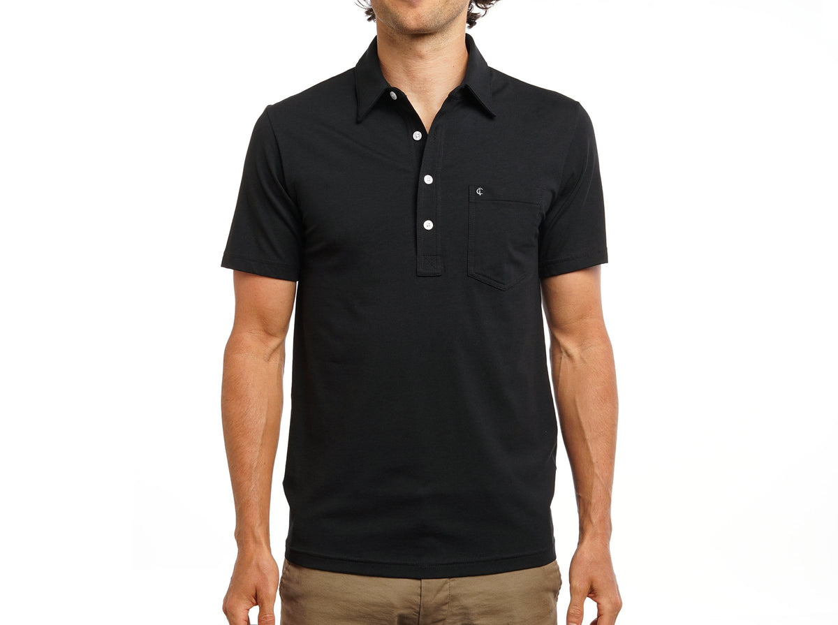 Top-Shelf Players Shirt in Black by Criquet - Country Club Prep