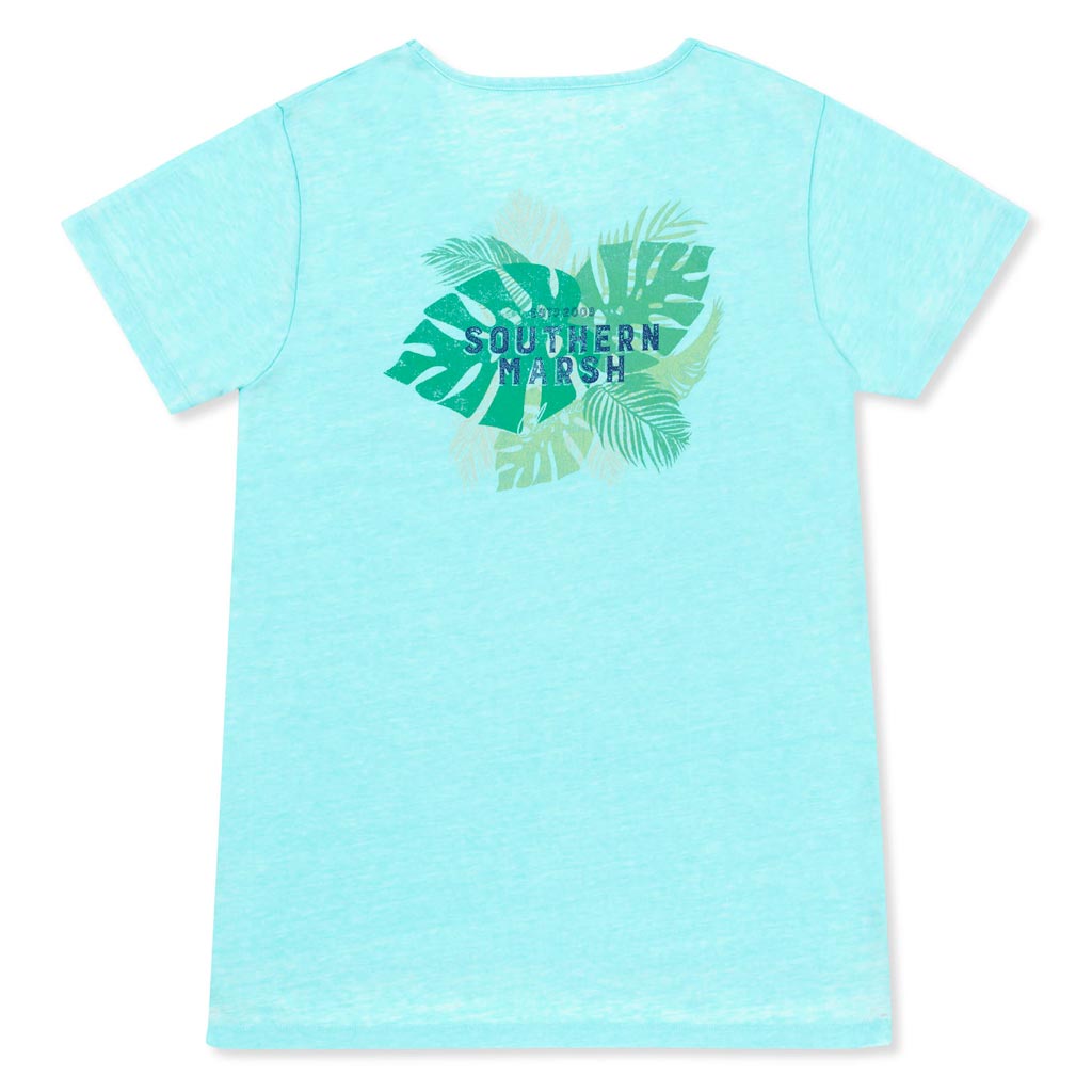 The Seawash Tropical Crewneck Tee by Southern Marsh - Country Club Prep