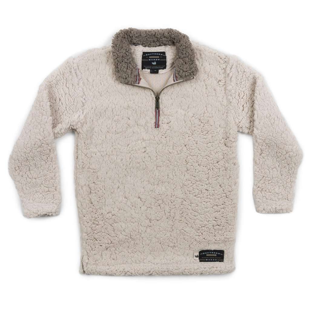 Southern Marsh Youth Appalachian Pile Sherpa Pullover in Oatmeal
