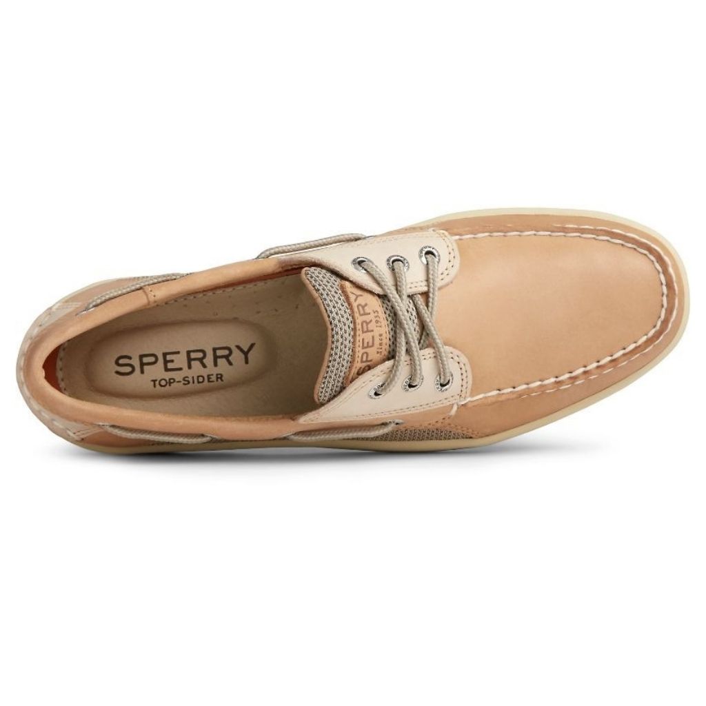 Men's Billfish 3-Eye Boat Shoe in Tan and Beige by Sperry - Country Club Prep