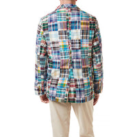 Spinnaker Blazer in Village Patch Madras by Castaway Clothing - Country Club Prep