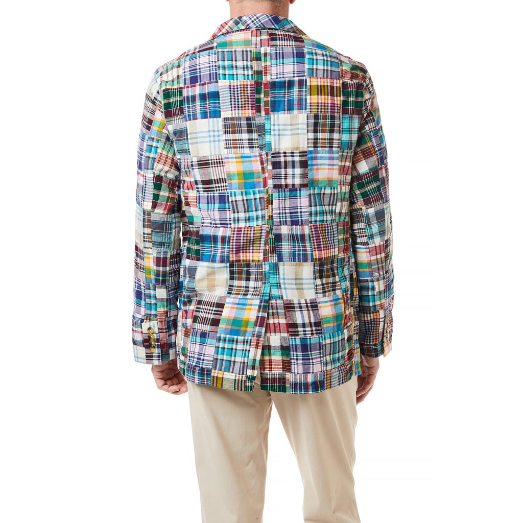 Spinnaker Blazer in Village Patch Madras by Castaway Clothing - Country Club Prep