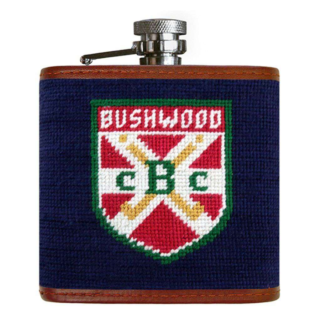 Bushwood Needlepoint Flask by Smathers & Branson - Country Club Prep