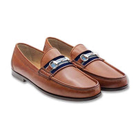 Light Blue Darcy Stripe Downing Bit Loafer by Smathers & Branson - Country Club Prep