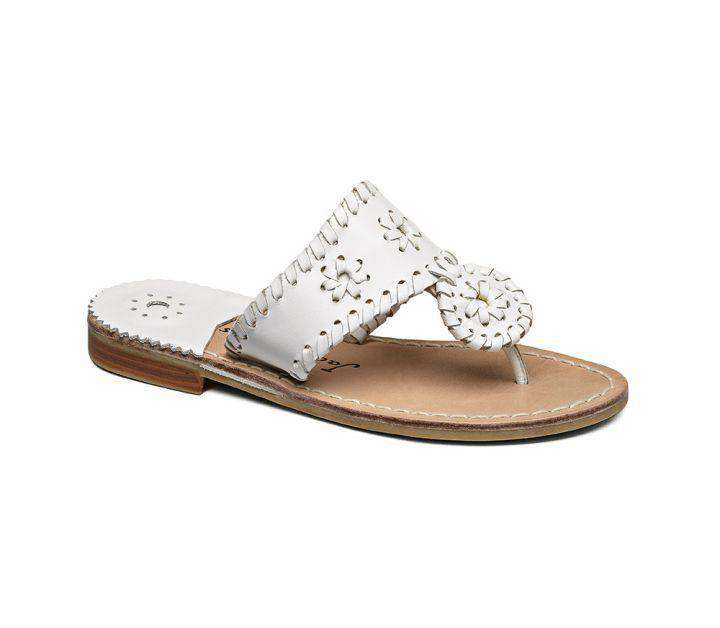 Young Girls' Palm Beach Miss Sandal in White by Jack Rogers - Country Club Prep