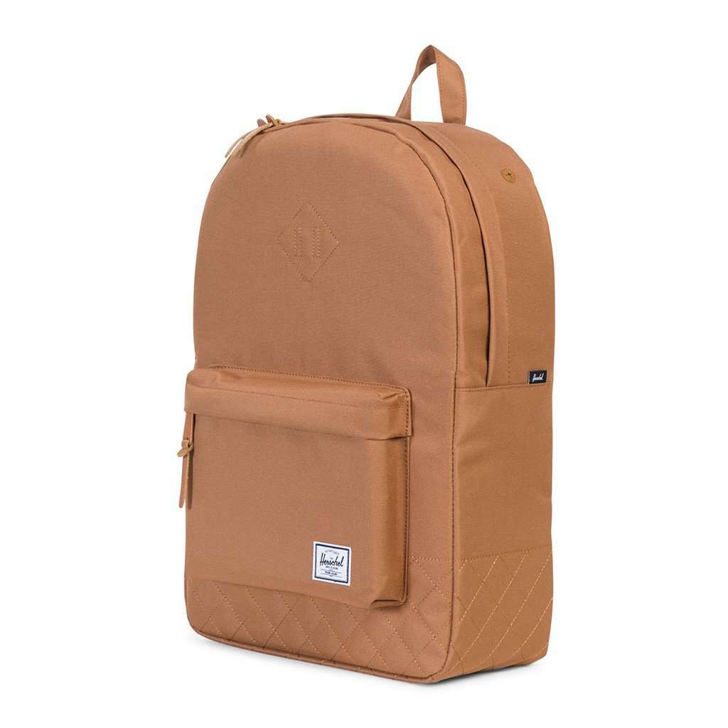 herschel backpack classic vs heritage Herschel Supply Co. Heritage Quilted Backpack in Caramel – Country Club Prep